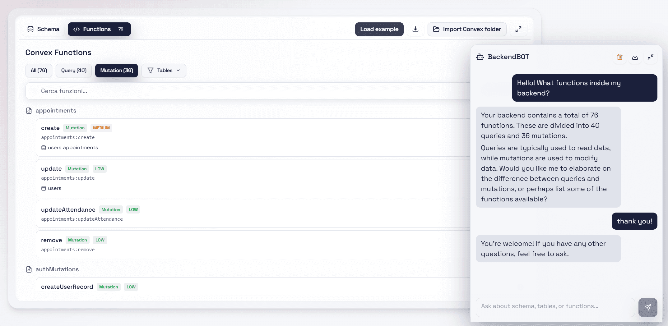 Chat with BackendBOT