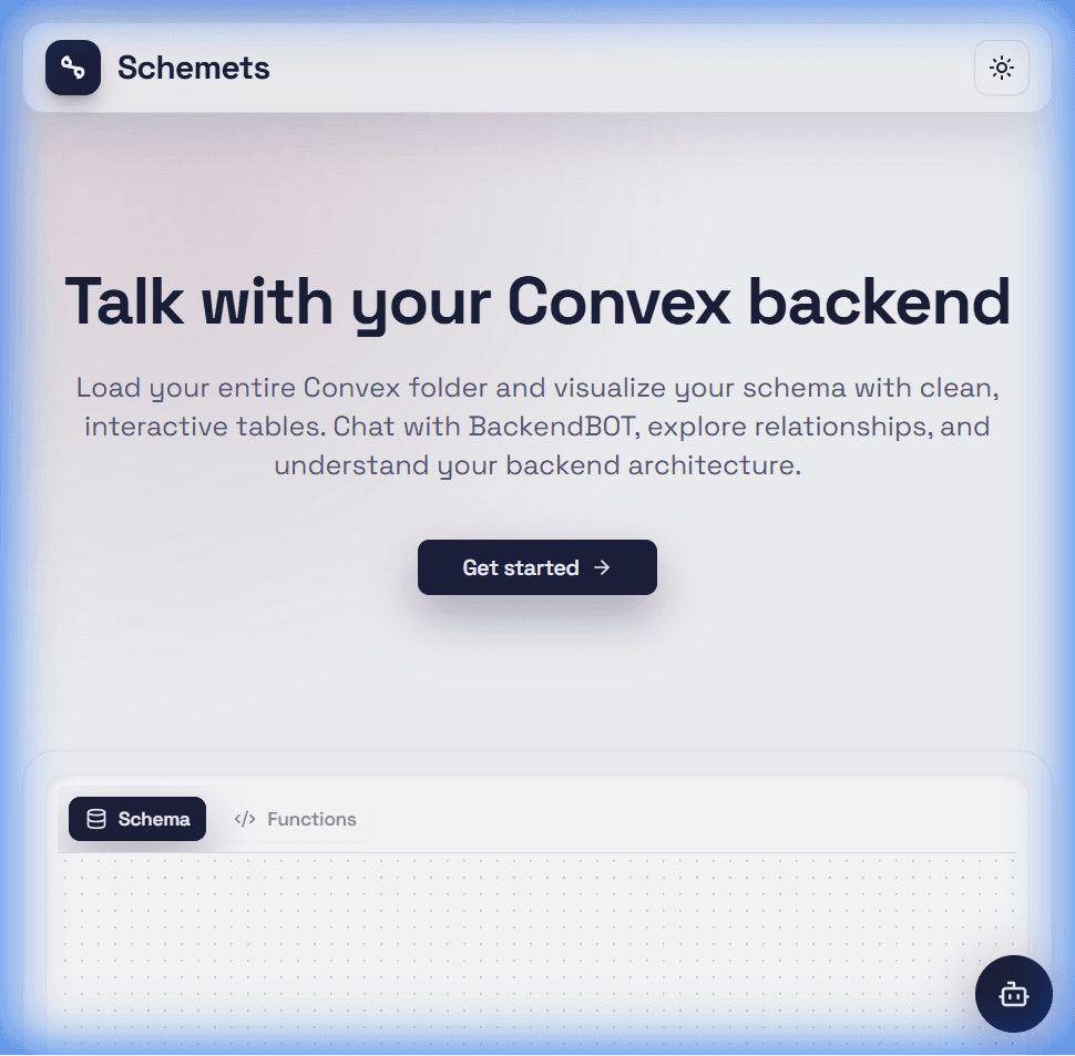 Schemets Landing Page